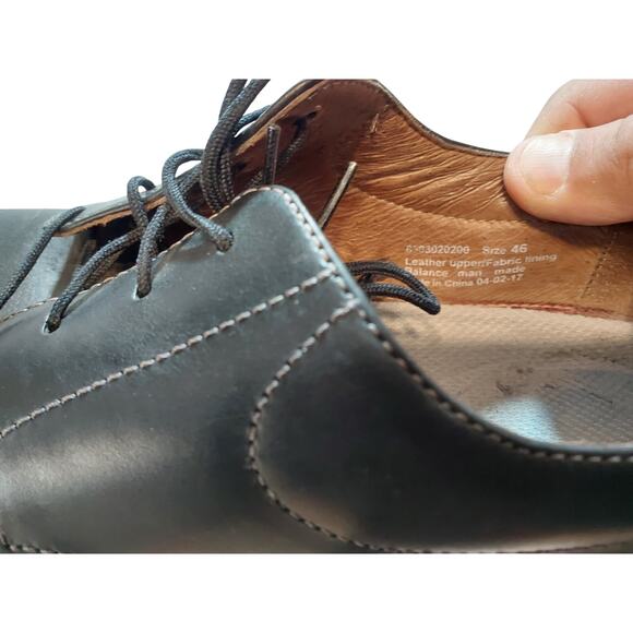 dansko justin black leater cap toe oxford shoes size 12 - Picture 1 of 5